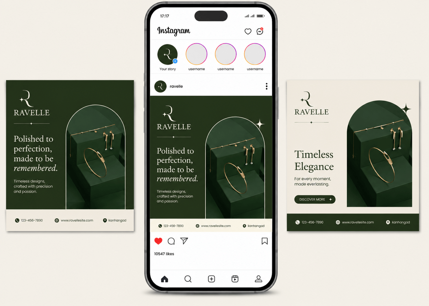 Digital marketing social media post mockup promoting online branding and business growth.