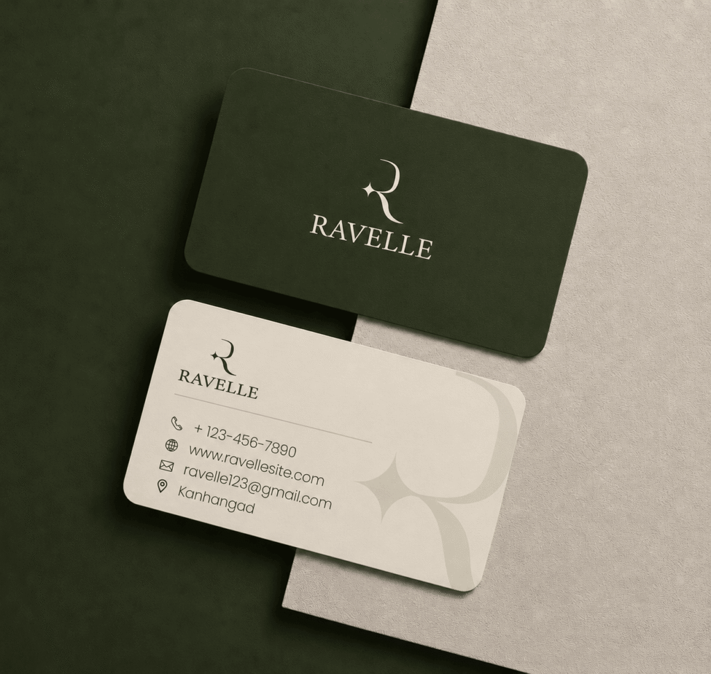 Professional business card mockup for digital marketing branding and business identity.